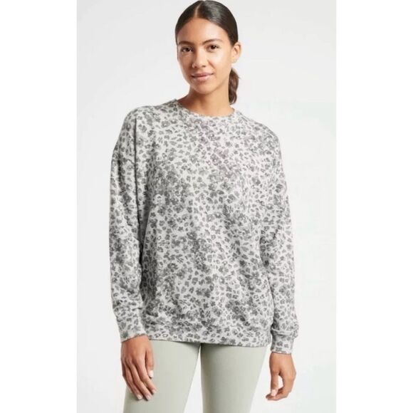 Athleta Studio To Street Splatter Sweatshirt Size S - Picture 1 of 9